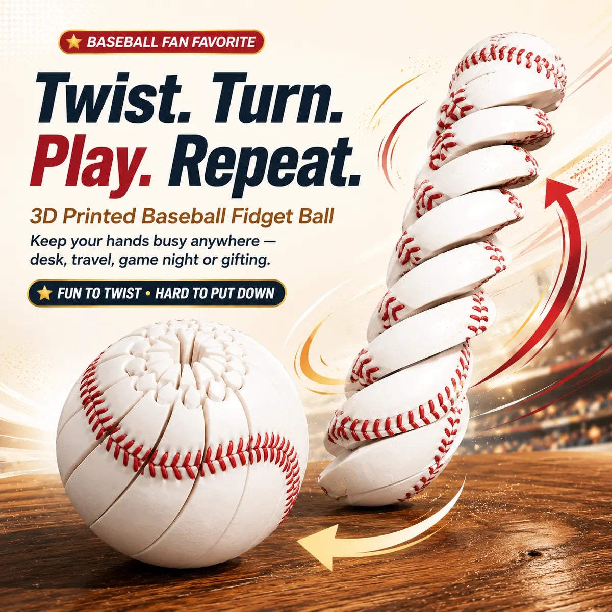 Baseball, basketball, and soccer twisty-ball toys