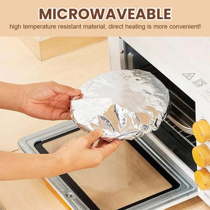 🏠Reusable Aluminum Foil Food Covers – Keep Meals Warm & Fresh