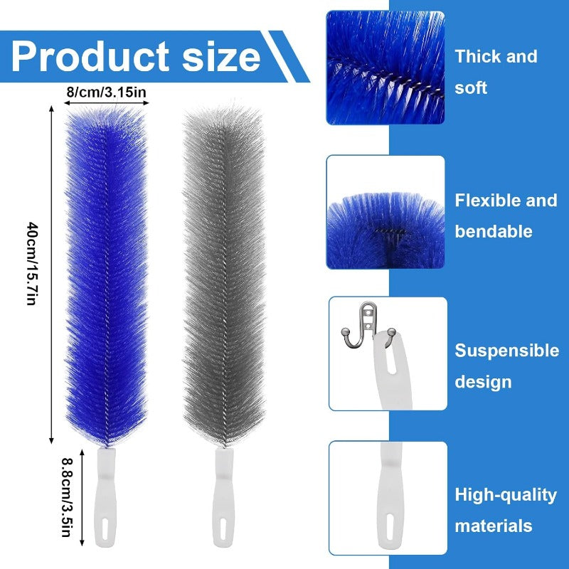 BVJ®Bendable Fan Cleaning Brush – Reusable Microfiber Duster for Fans&Curtain