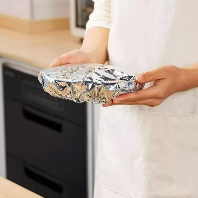 🏠Reusable Aluminum Foil Food Covers – Keep Meals Warm & Fresh