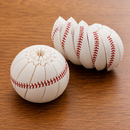 Baseball, basketball, and soccer twisty-ball toys