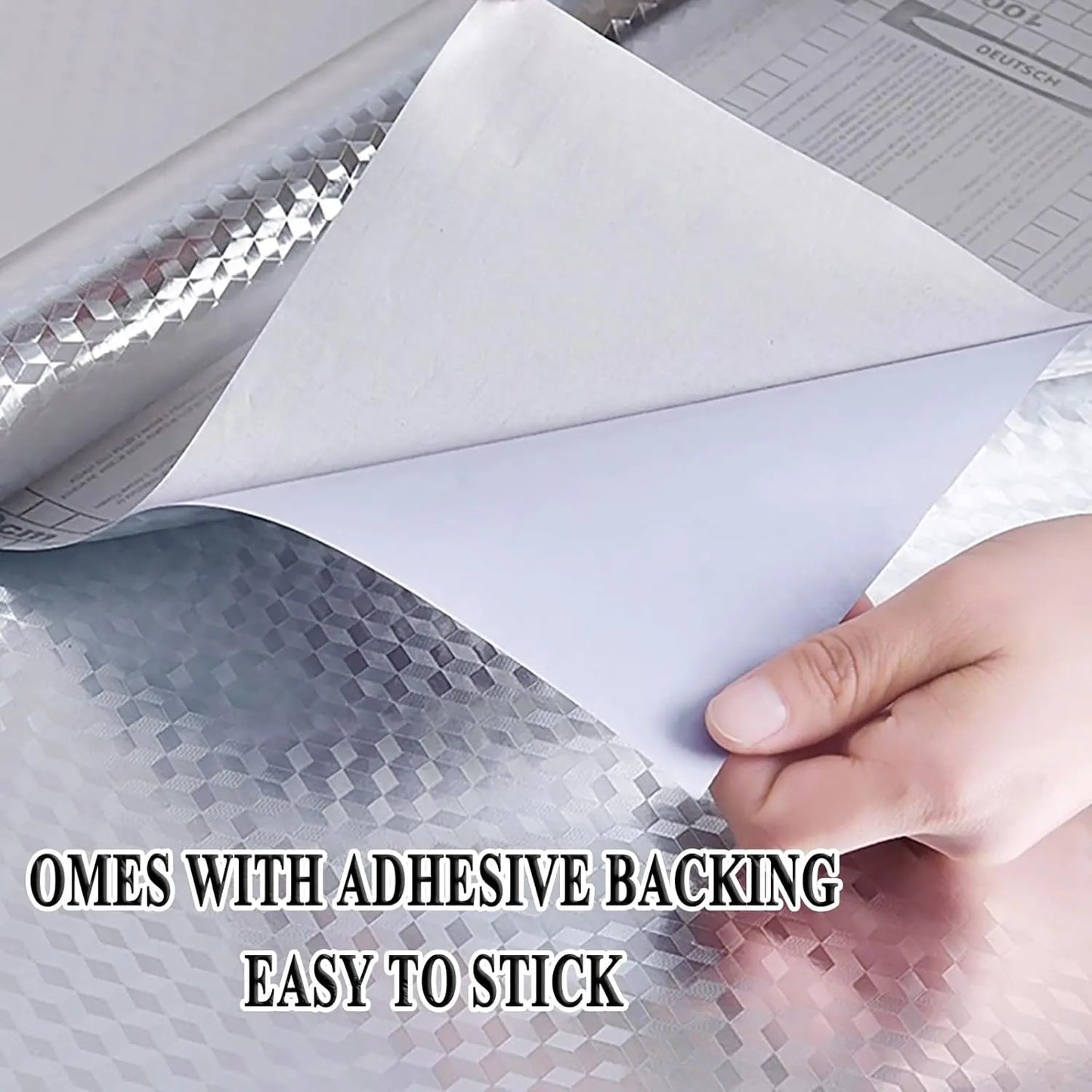 Gaigu®🔥Limited Time 50% Off✨Stainless Steel Kitchen Oil-Proof Adhesive Wallpaper Roll