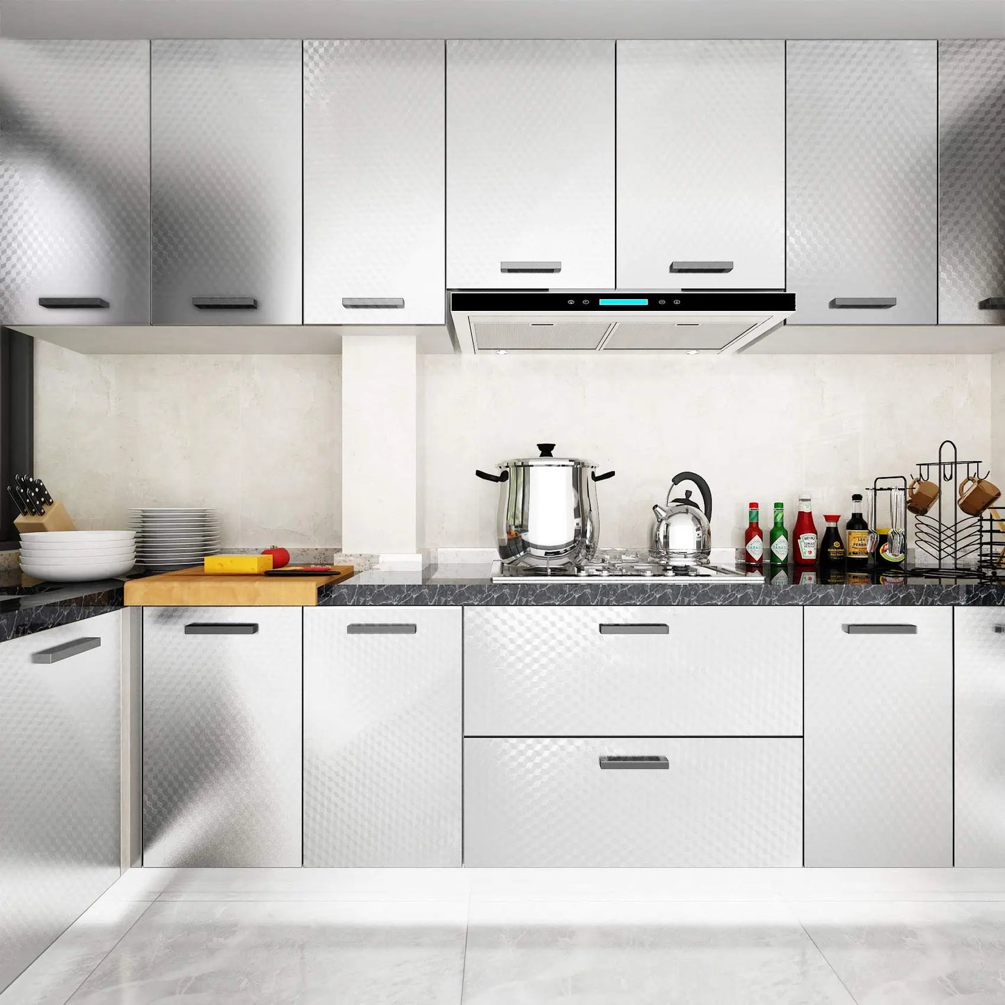 Gaigu®🔥Limited Time 50% Off✨Stainless Steel Kitchen Oil-Proof Adhesive Wallpaper Roll