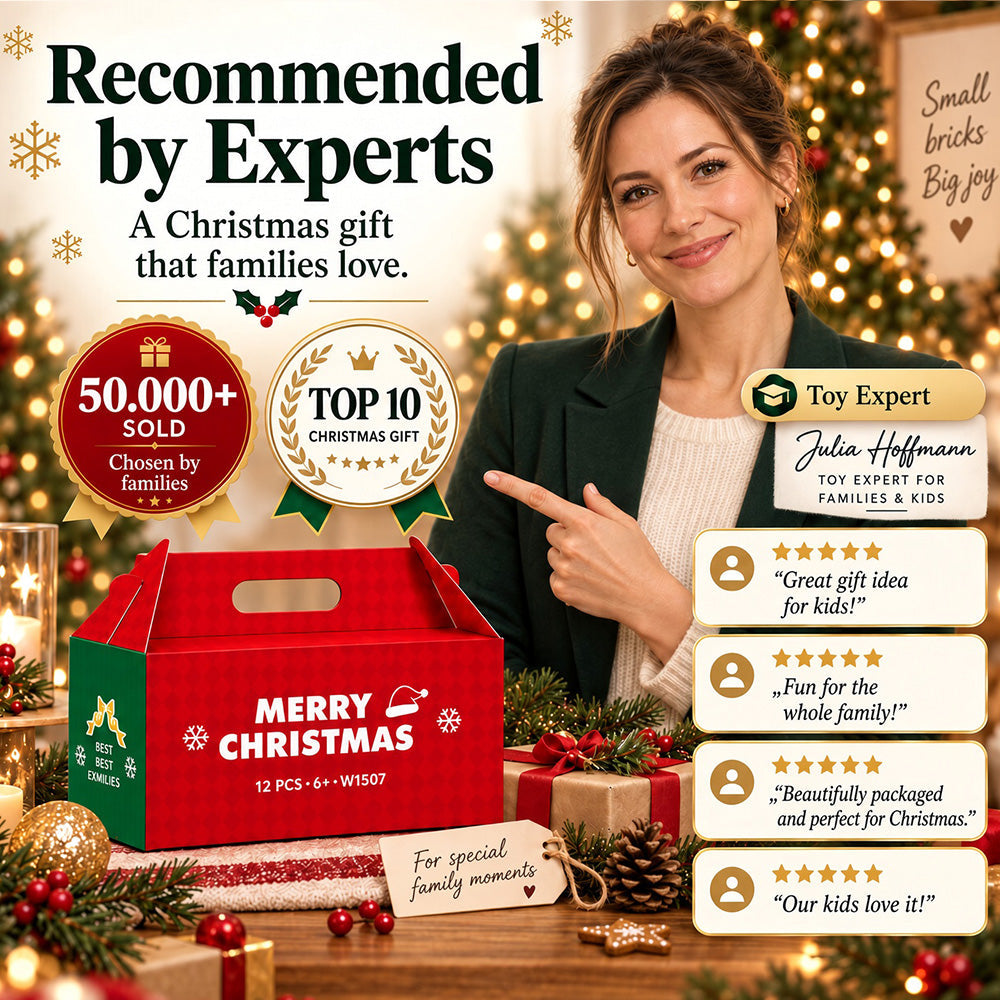 ⏳ Last day to save 49% – 🎄 12-Day Mini Christmas Ornament Advent Calendar | 12 unique festive buildable designs with hanging loops—perfect for decorating Christmas trees, wreaths, and holiday displays 🧱