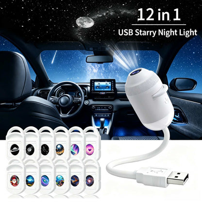 BVJ® 5D Mini Galaxy Star Projector – Dynamic Ambient Light for Bedroom, Car & Home