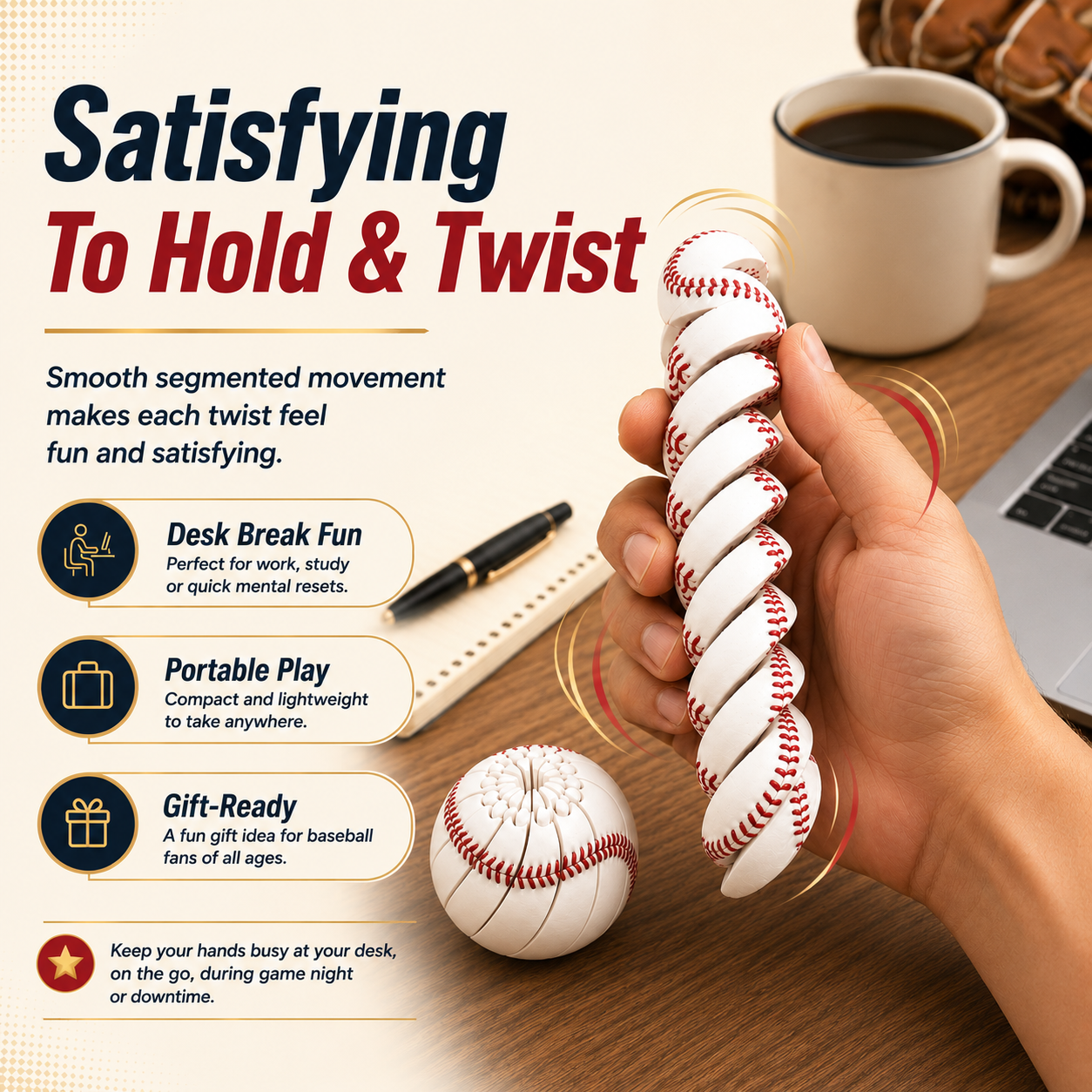 Baseball, basketball, and soccer twisty-ball toys