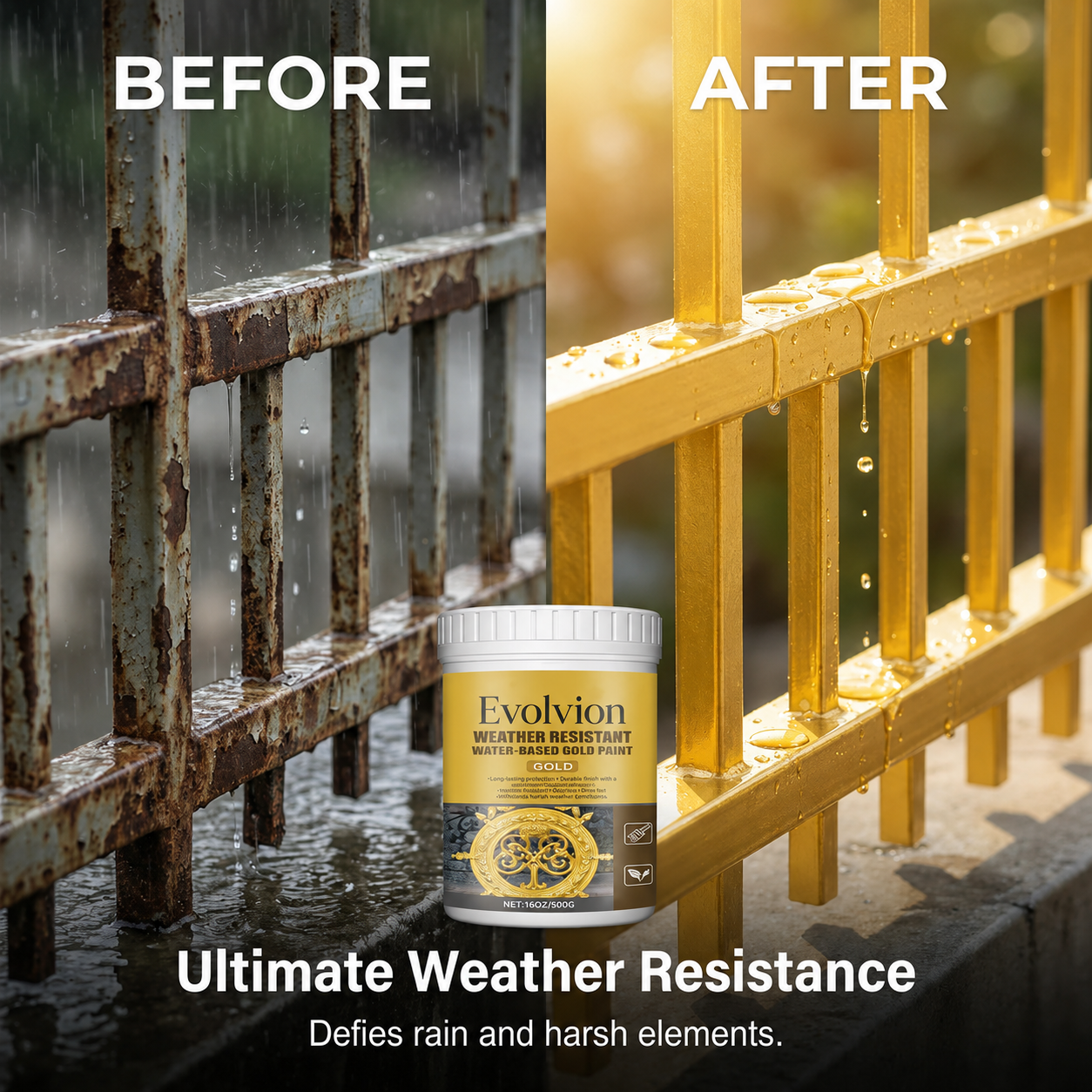 Weather Resistant Water-Based Gold Paint（upsell）