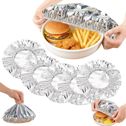 🏠Reusable Aluminum Foil Food Covers – Keep Meals Warm & Fresh
