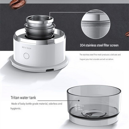 Portable Coffee Maker, Brewer, and Grinder – Fully Automatic Pour-Over Drip Coffee Pot