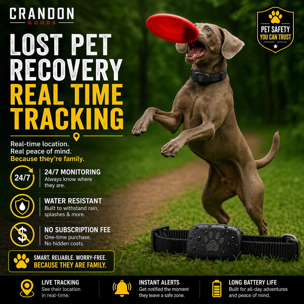 WYVCK® Never Wonder™ Pet GPS Tracker Collar