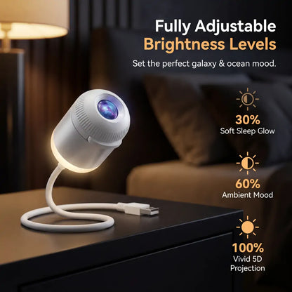 BVJ® 5D Mini Galaxy Star Projector – Dynamic Ambient Light for Bedroom, Car & Home