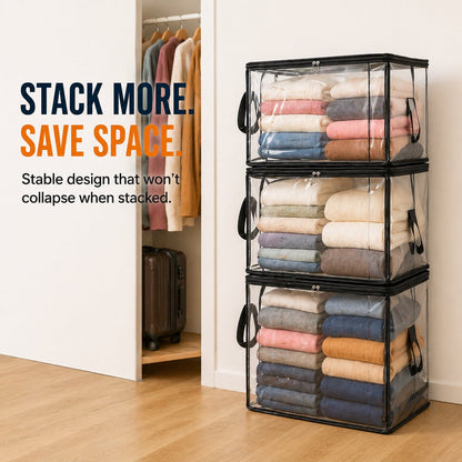 🔥LAST DAY 50% OFF - 📦Large Heavy-Duty Thick Plastic Clear Storage Bag for Clothes, Moving & Storage（upsell）（副本）