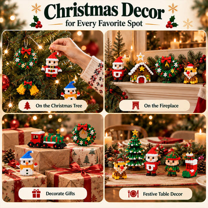⏳ Last day to save 49% – 🎄 12-Day Mini Christmas Ornament Advent Calendar | 12 unique festive buildable designs with hanging loops—perfect for decorating Christmas trees, wreaths, and holiday displays 🧱