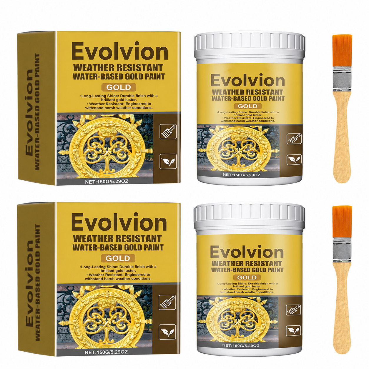Weather Resistant Water-Based Gold Paint（upsell）