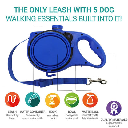 5-in-1 Retractable Dog Leash Bottle (UPSELL)