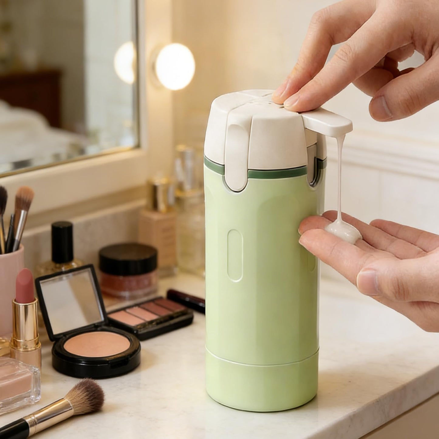 4 in 1 Travel Pump Dispenser Bottle, 30ml, 4 Pack Leakproof Pump Containers with Measuring Scale and Label Stickers（upsell）