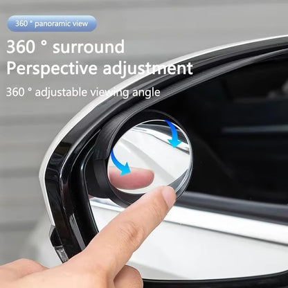 Car Blind Spot Mirror with Side Mirror Rain Guard,Carbon Fibre Rear View Mirror Rain Visor & 360° Adjustable HD Blindspot Mirror