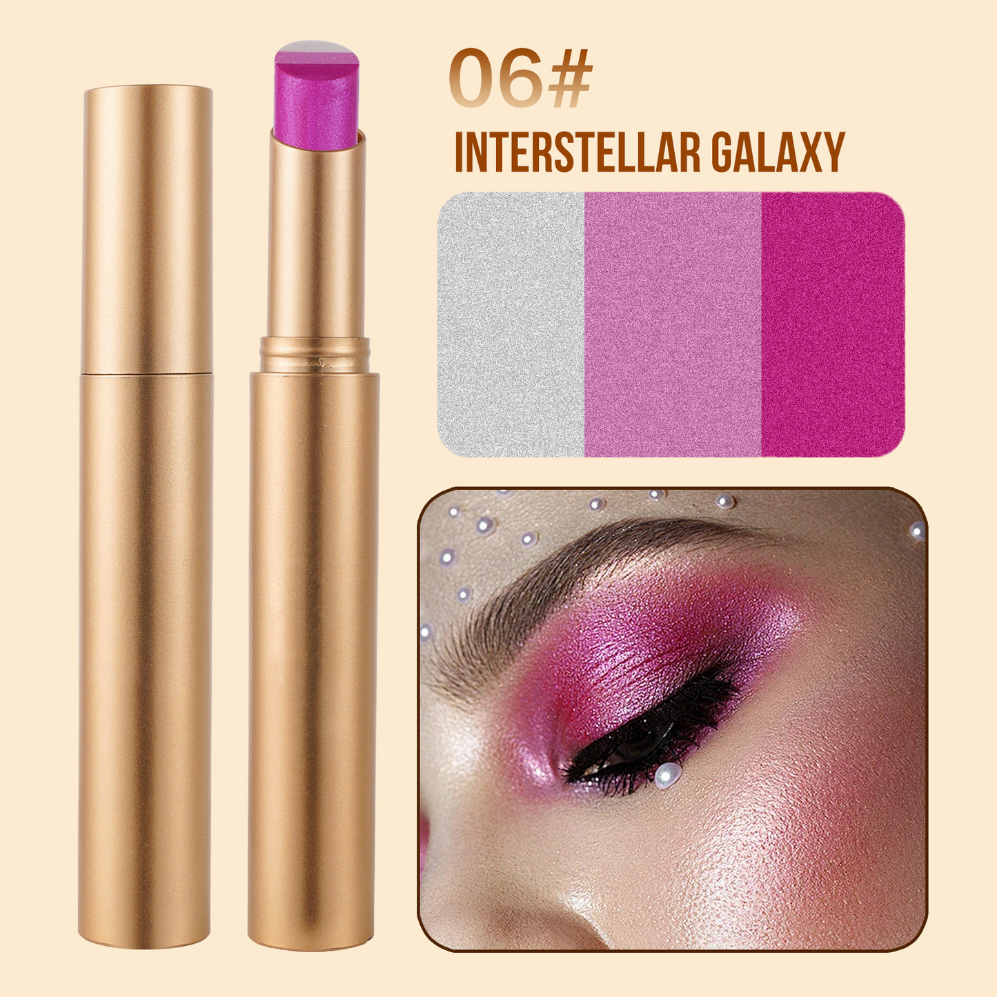 🌟 3-in-1 Shimmer Eyeshadow Stick | One Swipe, Stunning Eyes 😍