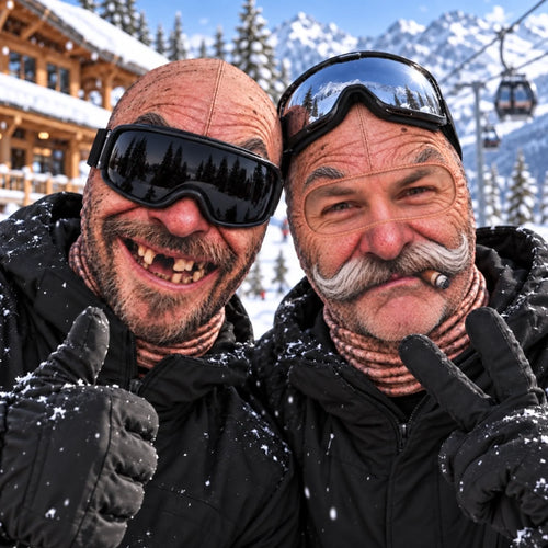 Custom Realistic Funny Face Gifts for Skiers - Personalized Ski Mask