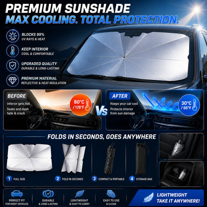 🌈 Foldable Car Sunshade for the Windshield