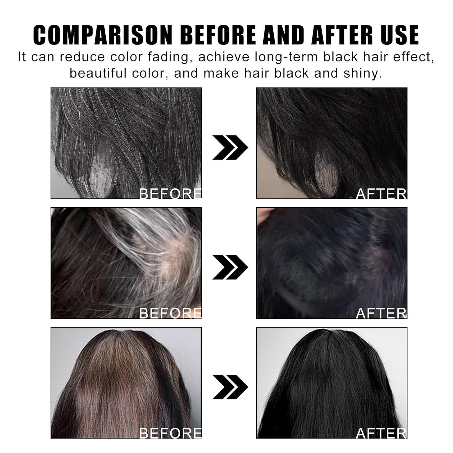 Hair Dye Cream Comb with Natural Plant Extract, Root Touch Up Hair Color, Ammonia Free