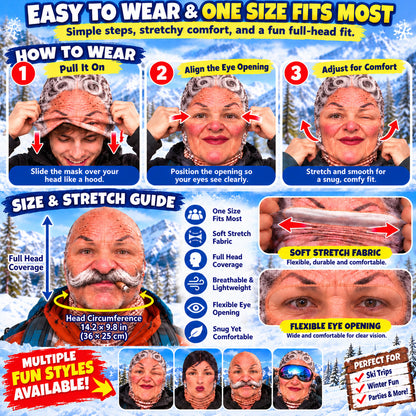 Funny Thermal Balaclava – Warm & Versatile for Everyday Wear, Outdoor Adventures & Skiing