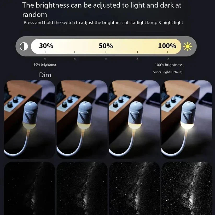 BVJ® 5D Mini Galaxy Star Projector – Dynamic Ambient Light for Bedroom, Car & Home