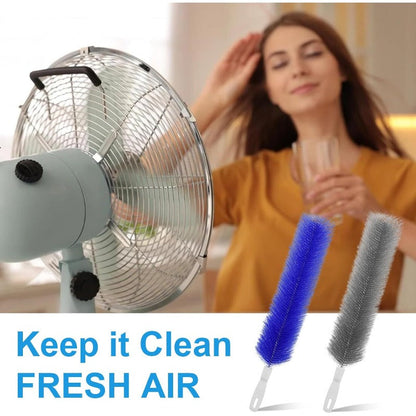 BVJ®Bendable Fan Cleaning Brush – Reusable Microfiber Duster for Fans&Curtain