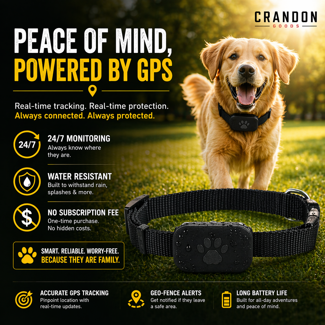 WYVCK® Never Wonder™ Pet GPS Tracker Collar