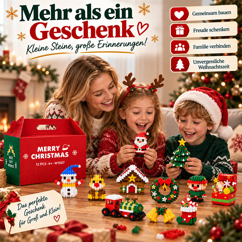 ⏳ Last day to save 49% – 🎄 12-Day Mini Christmas Ornament Advent Calendar | 12 unique festive buildable designs with hanging loops—perfect for decorating Christmas trees, wreaths, and holiday displays 🧱