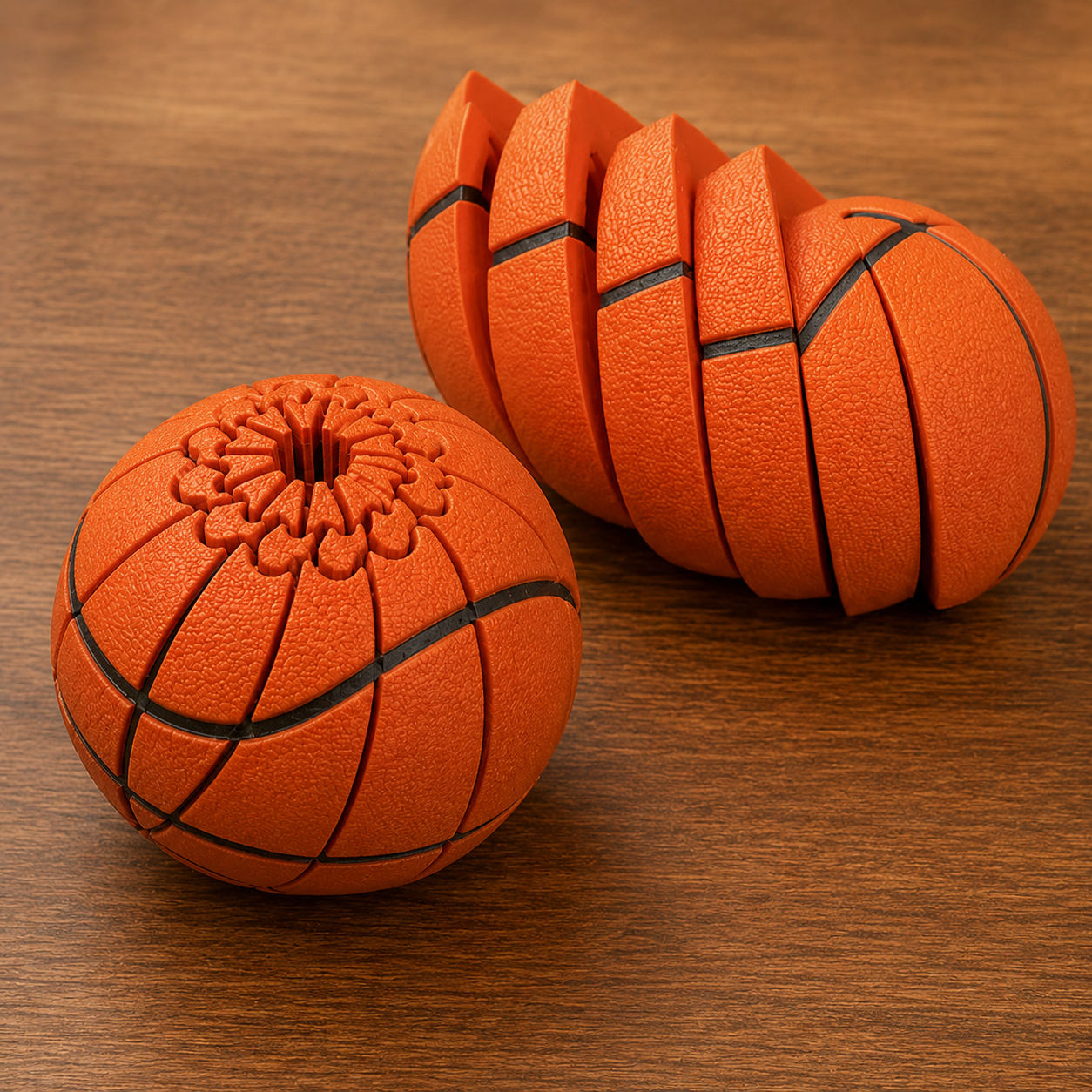 Baseball, basketball, and soccer twisty-ball toys