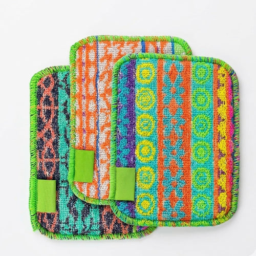 Dylantia Rainbow Series Reusable Dish Cloths - Eco-Friendly Microfiber Scrubbers, Non-Scratch & Heavy Duty, Perfect for Kitchen Aesthetic - 3 Pack