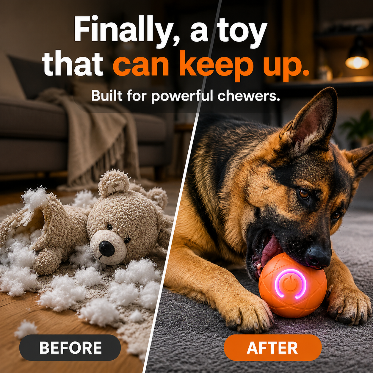 🐾 AUTO-BOUNCING SMART PET BALL WITH REMOTE CONTROL— 3 Interactive Modes | Chew-Resistant E-TPU | USB-C Rechargeable 🎾