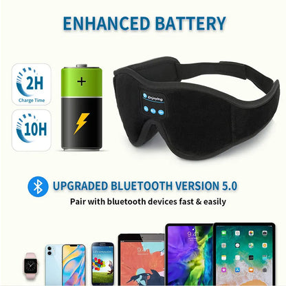 Bluetooth Sleep Mask with Headphones – 3D Eye Mask for Travel & Better Sleep (Upsell)