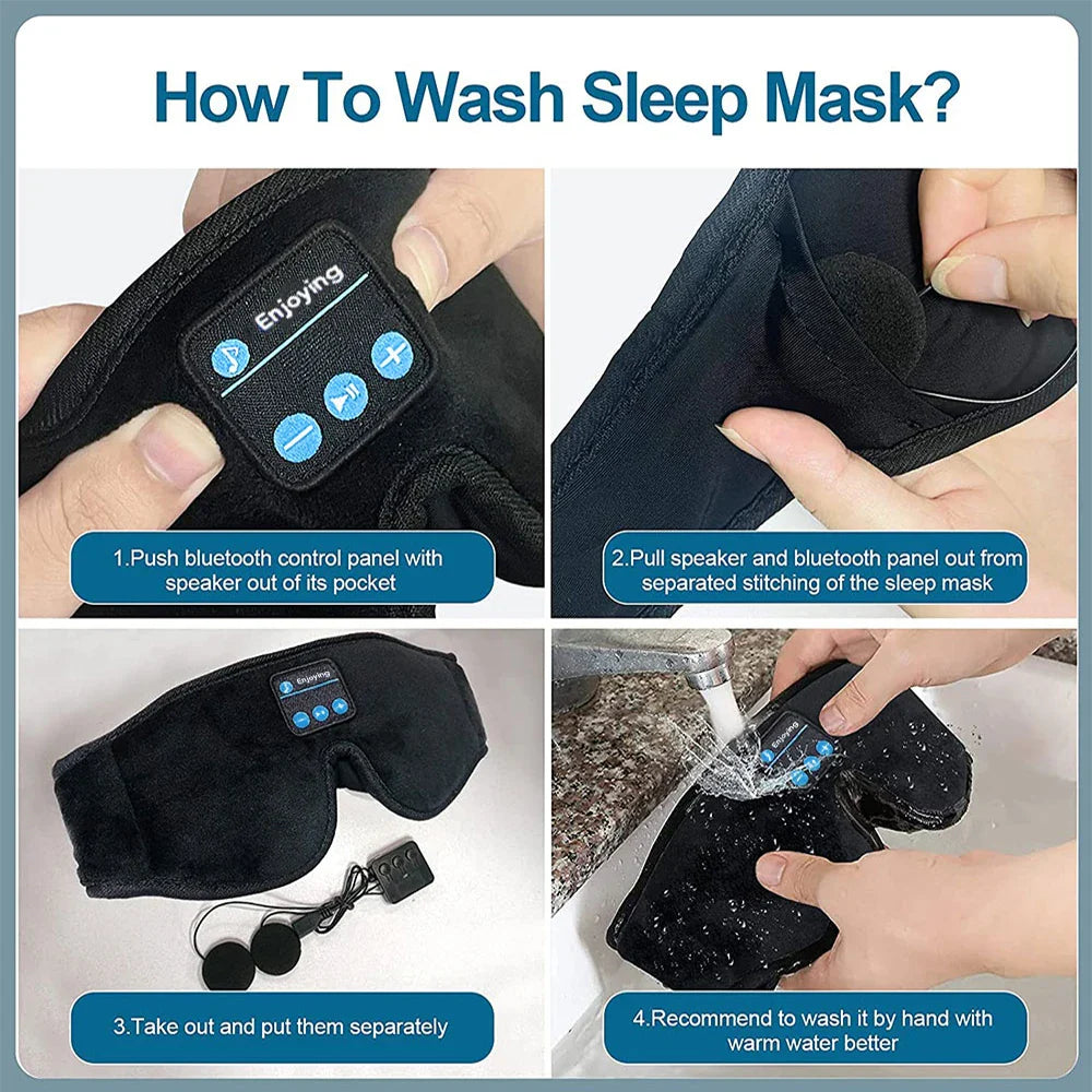 Bluetooth Sleep Mask with Headphones – 3D Eye Mask for Travel & Better Sleep (Upsell)