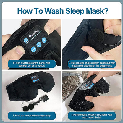 Bluetooth Sleep Mask with Headphones – 3D Eye Mask for Travel & Better Sleep (Upsell)