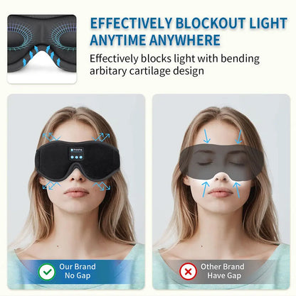 Bluetooth Sleep Mask with Headphones – 3D Eye Mask for Travel & Better Sleep (Upsell)