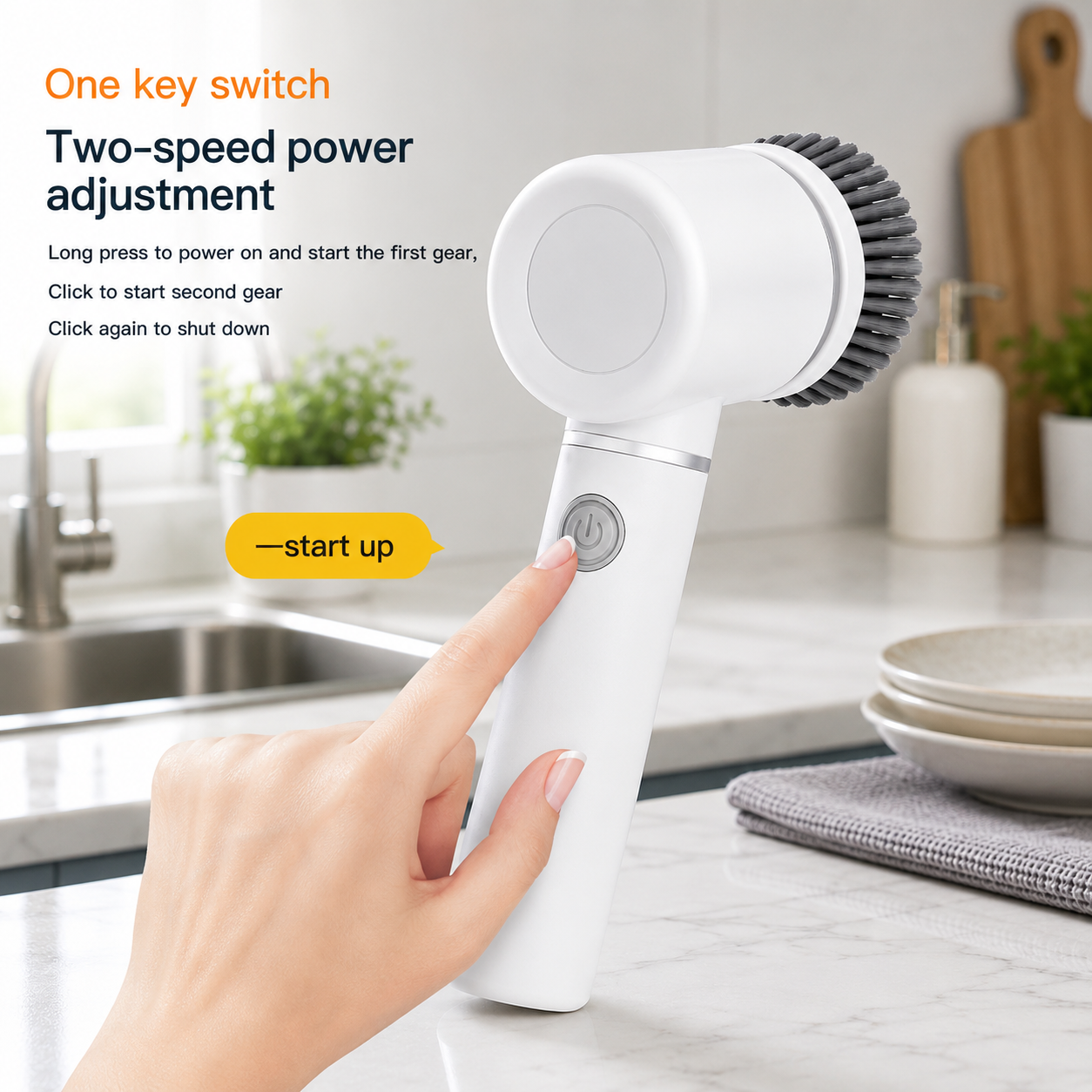 Smart Electric Cleaning Brush for Kitchen, Sink & Bathroom Surfaces（upselll）