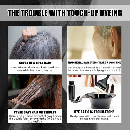 Hair Dye Cream Comb with Natural Plant Extract, Root Touch Up Hair Color, Ammonia Free
