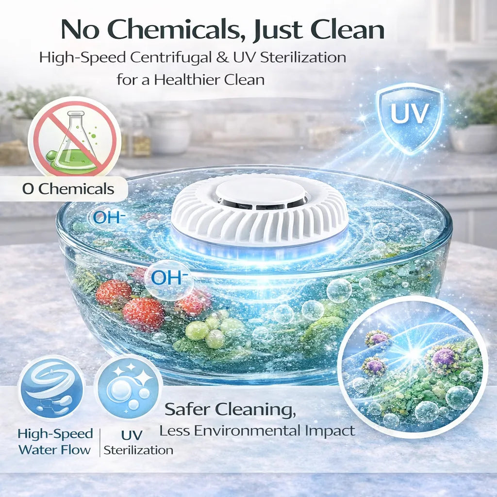 Remifa® 🥬 Fruit & Vegetable Washer – Removes Pesticides & Bacteria, No Chemicals Needed