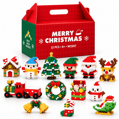 ⏳ Last day to save 49% – 🎄 12-Day Mini Christmas Ornament Advent Calendar | 12 unique festive buildable designs with hanging loops—perfect for decorating Christmas trees, wreaths, and holiday displays 🧱