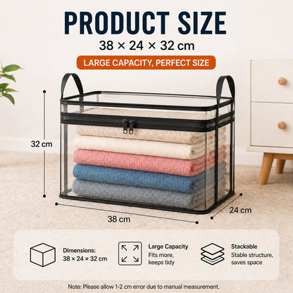 🔥LAST DAY 50% OFF - 📦Large Heavy-Duty Thick Plastic Clear Storage Bag for Clothes, Moving & Storage（upsell）（副本）