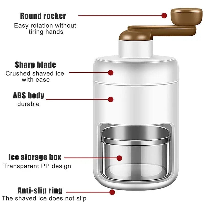 Loot Phoot Multipurpose Portable Manual Ice Crusher & Shaver
