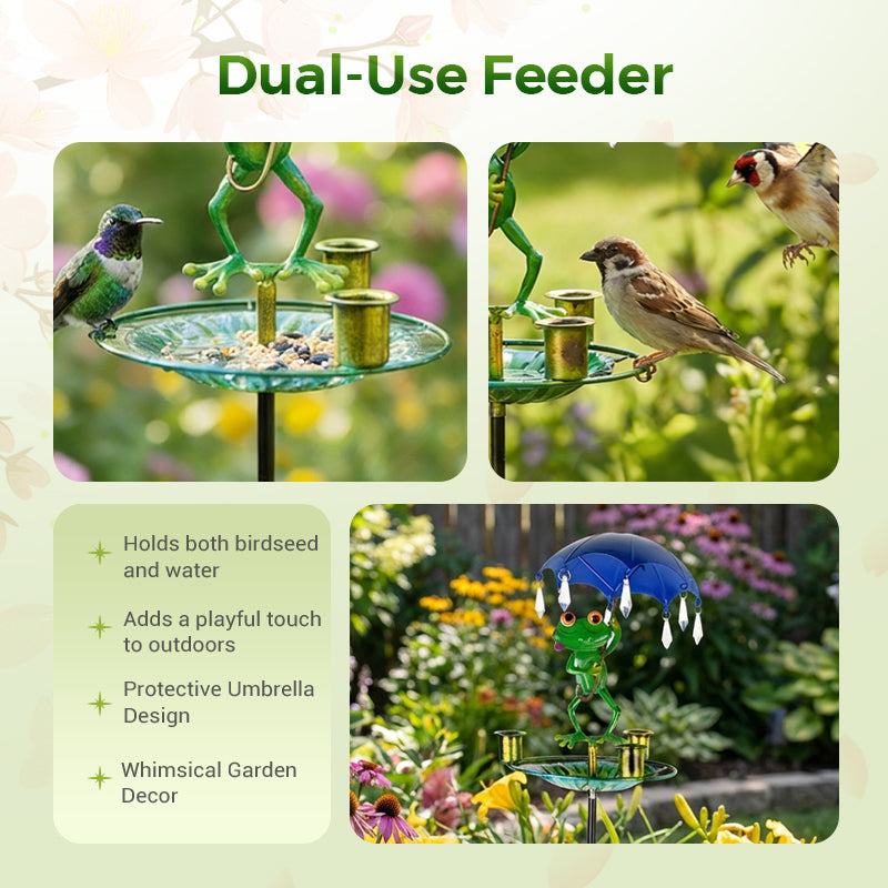 🐸Metal Frog-Shaped Bird Feeder Stake upsell