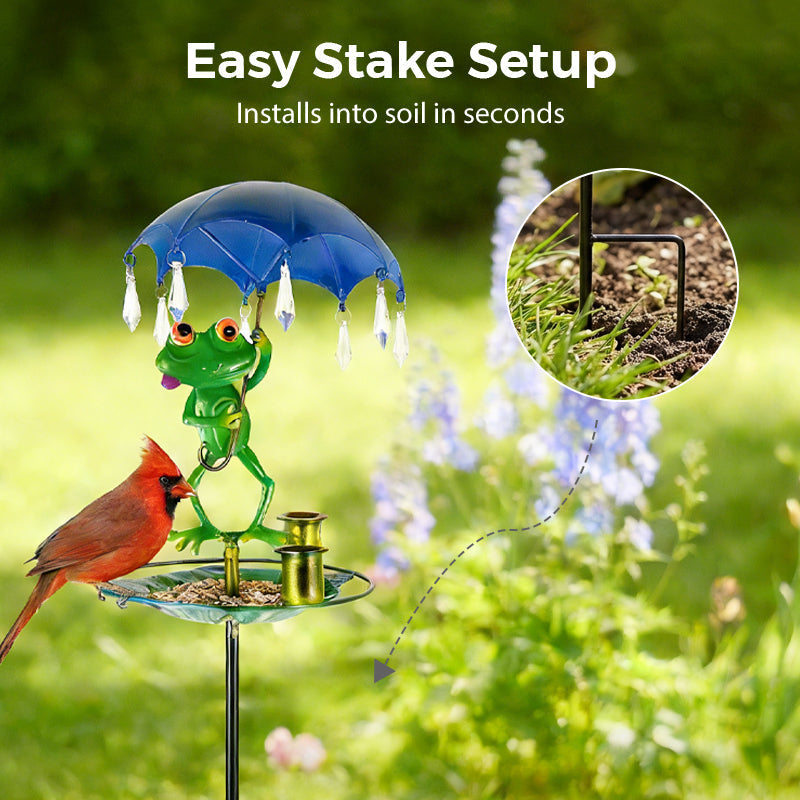 🐸Metal Frog-Shaped Bird Feeder Stake upsell