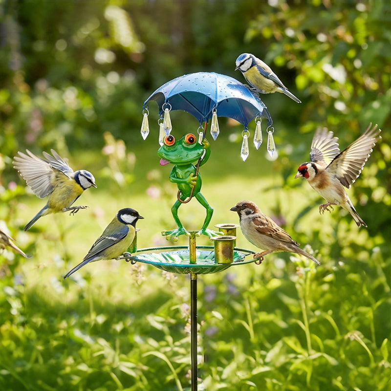 Gaigu® 🐸Metal Frog-Shaped Bird Feeder Stake