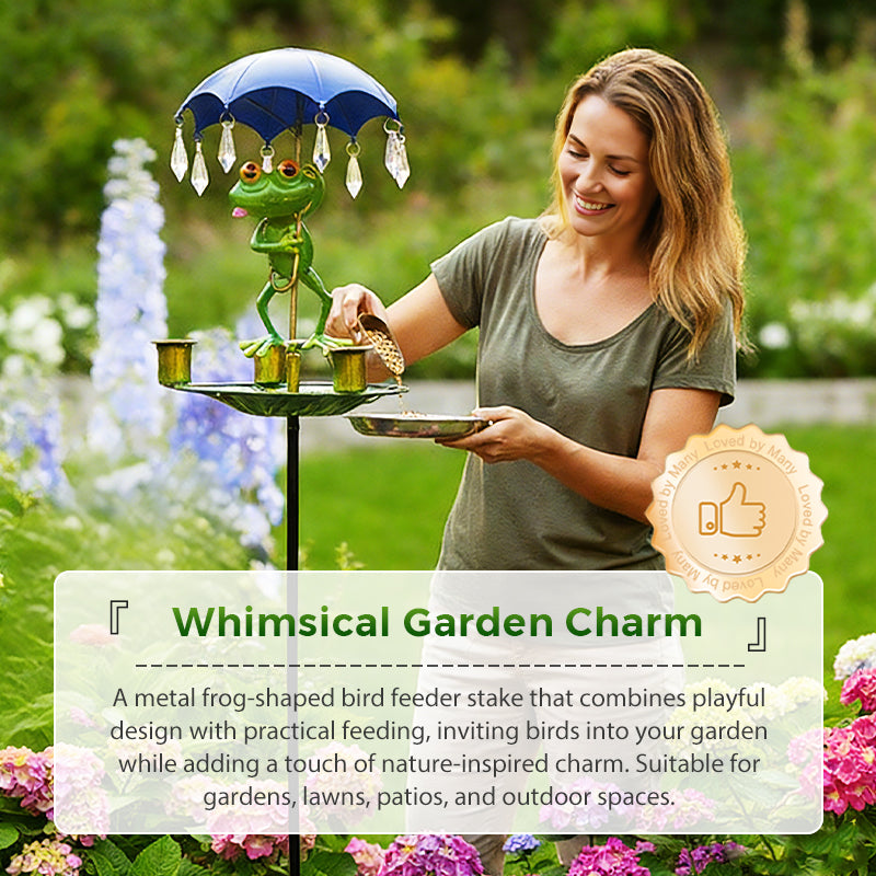 🐸Metal Frog-Shaped Bird Feeder Stake upsell