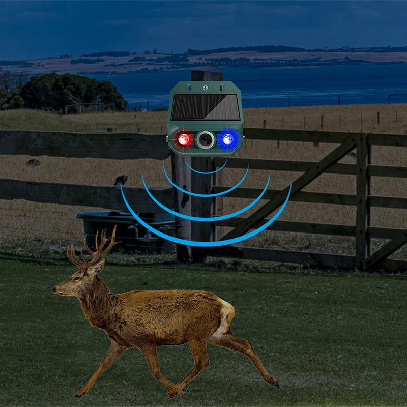 💞50K+ SOLD!🌳🔊 50% OFF! Solar Powered Animal Repeller – Ultrasonic + flashing light. Weatherproof, 24/7 protection. Keep pests away naturally. 🏡💚（upsell）