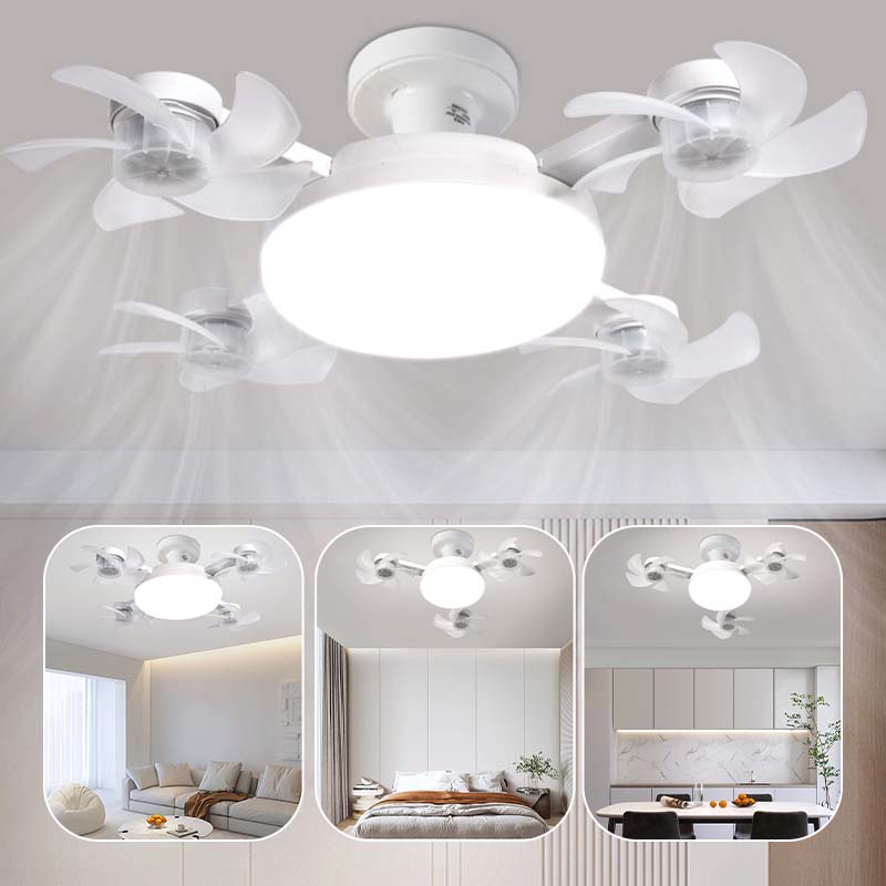🌀 New ceiling fan light with E27 socket – 2-in-1 quiet LED fan with remote control, energy-efficient combination of cooling and lighting for the home, in the bedroom
