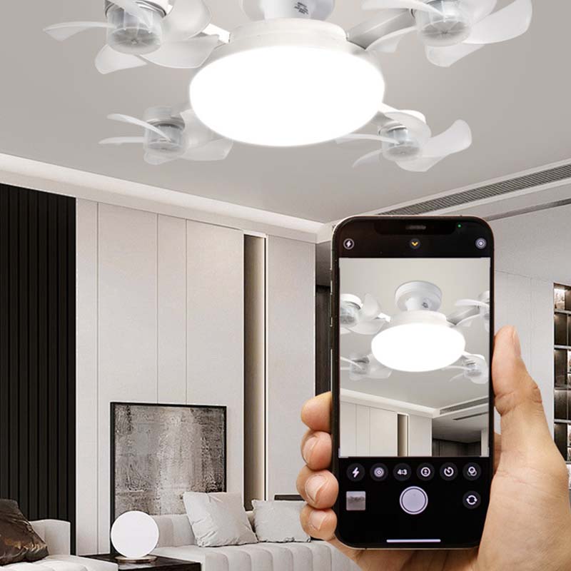 🌀 New ceiling fan light with E27 socket – 2-in-1 quiet LED fan with remote control, energy-efficient combination of cooling and lighting for the home, in the bedroom